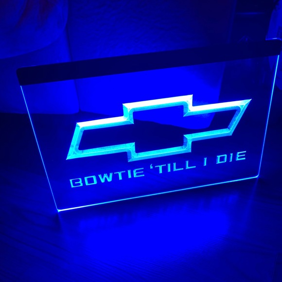 CHEVROLET BOW TIE LED NEON LIGHT SIGN 8x12 - Picture 2 of 3